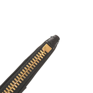 美品 ボッテガヴェネタ カセット マキシイントレチャート レザー ブラック カードケース コインケース 黒 0256【中古】BOTTEGAVENETA
