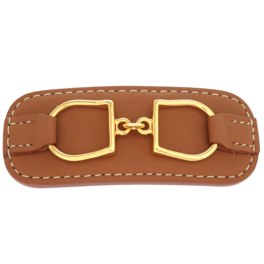 未使用 エルメス アルネ ヴォースイフト ゴールド ゴールド金具 バレッタ ヘアアクセサリー 0273 【中古】 HERMES