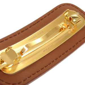 未使用 エルメス アルネ ヴォースイフト ゴールド ゴールド金具 バレッタ ヘアアクセサリー 0273 【中古】 HERMES