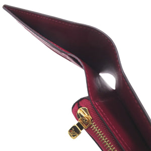 美品 ルイ ヴィトン ポルトフォイユ ジュリエット モノグラム M69433 モノグラムキャンバス フューシャ 二つ折り財布 茶 紫 LV 0280【中古】LOUIS VUITTON