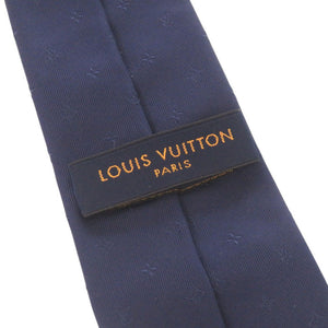 美品 ルイ ヴィトン ロゴ MP3140 シルク ネイビー ネクタイ LV 0289【中古】LOUIS VUITTON メンズ
