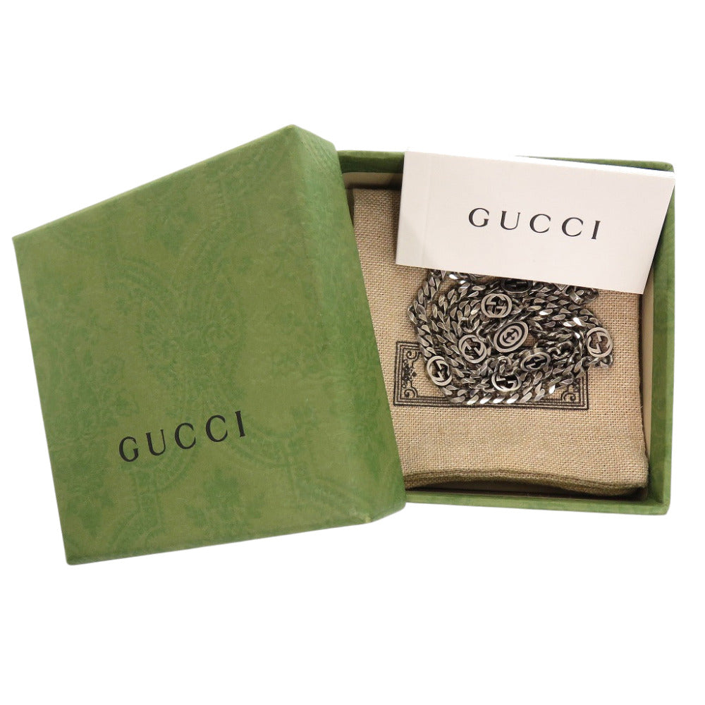 グッチ インターロッキングG 925 ネックレス シルバー925 シルバー 0290【中古】GUCCI メンズ