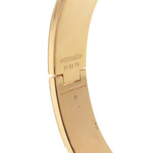 エルメス クリックH PM F1 02 74 メタル エナメル ホワイト バングル 白 0293【中古】HERMES