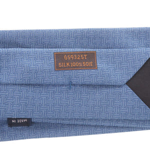 新品同様 エルメス フェール ア シュヴァル シルク ブルー ネクタイ 青 0324【中古】HERMES メンズ