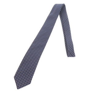 新品同様 エルメス H フランボワイヤン ウェブ シルク ネイビー ネクタイ 0324【中古】HERMES メンズ