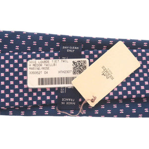 未使用品 エルメス ツイルビー Hメドール シルク ブルー ネクタイ 0324【中古】HERMES メンズ