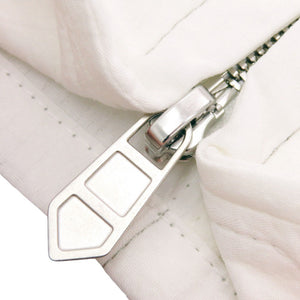 美品 エルメス ジップアップ コットン ホワイト オーバーシャツ 半袖シャツ 白 0326【中古】HERMES メンズ