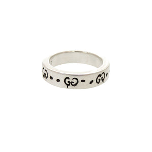 美品 グッチ グッチゴースト シルバー925 #7 シルバー リング 指輪 0362【中古】GUCCI