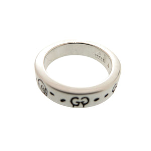 美品 グッチ グッチゴースト シルバー925 #7 シルバー リング 指輪 0362【中古】GUCCI