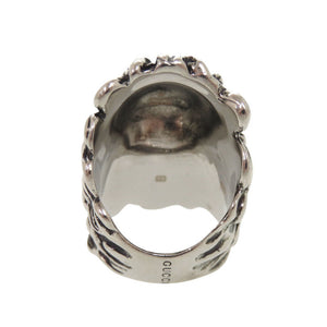 美品 グッチ ライオンヘッド メタル ストーン #10(約9号) シルバー リング 指輪 0362【中古】GUCCI