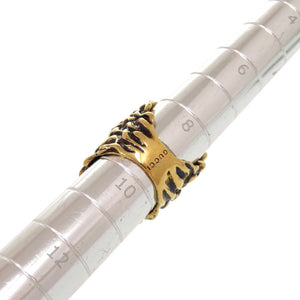 美品 グッチ ライオンヘッド メタル ストーン #10(約9号) ゴールド リング 指輪 0362【中古】GUCCI