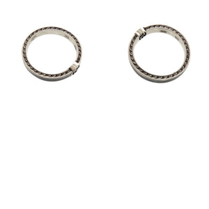 美品 グッチ インターロッキングG シルバー925 #20(19号) シルバー ブラック リング 指輪 0362【中古】GUCCI