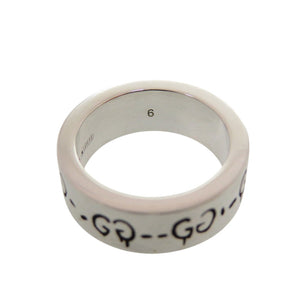 新品同様 グッチ グッチゴースト シルバー925 6号 シルバー リング 指輪 0362【中古】GUCCI