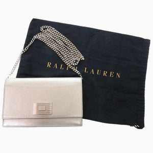 ラルフローレン チェーンウォレット レザー シルバー チェーンショルダーバッグ 0380【中古】RALPH LAUREN