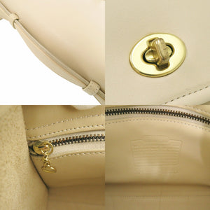 コーチ 2WAY レザー アイボリー ハンドバッグ 0396【中古】COACH