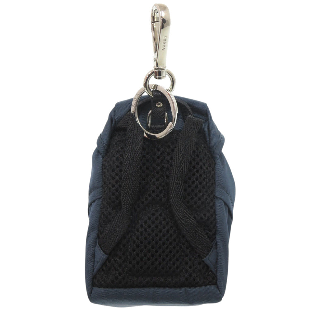 美品 プラダ
 キーホルダー バックパック キーホルダー
 ナイロン/ナイロン ネイビー 0419
【中古】PRADA レディース