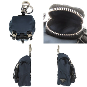 美品 プラダ
 キーホルダー バックパック キーホルダー
 ナイロン/ナイロン ネイビー 0419
【中古】PRADA レディース
