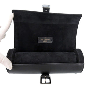 美品 ヴァレンティノ ガラヴァーニ ロックスタッズ ジュエリーケース レザー ブラック 黒 0420【中古】Valentino Garavani
