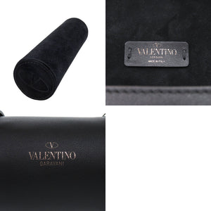 美品 ヴァレンティノ ガラヴァーニ ロックスタッズ ジュエリーケース レザー ブラック 黒 0420【中古】Valentino Garavani