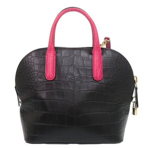 美品 マックスマーラ レザー ブラック ピンク 2way ハンドバッグ ショルダーバッグ 黒 0426【中古】MAX MARA