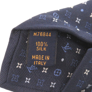 新品同様 ルイ ヴィトン モノグラム グラディエント ドッツ M76844 シルク ネイビー ネクタイ LV 0428【中古】LOUIS VUITTON メンズ