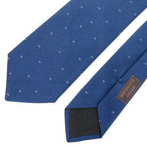 未使用 エルメス H柄 シルク ブルー ネクタイ 青 0429【中古】HERMES メンズ