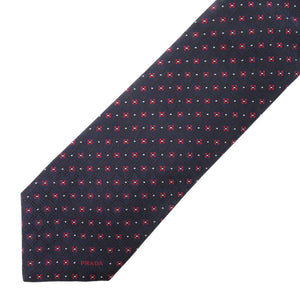 未使用品 プラダ
 マイクロドット UCR77 ネクタイ
 シルク ネイビー 0430
【中古】PRADA メンズ