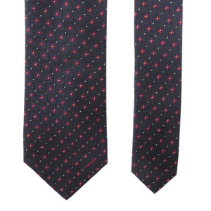 未使用品 プラダ
 マイクロドット UCR77 ネクタイ
 シルク ネイビー 0430
【中古】PRADA メンズ