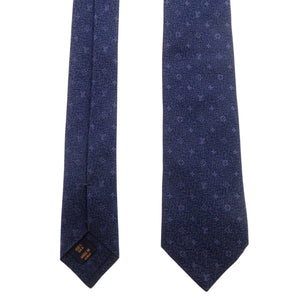 新品同様 ルイ ヴィトン モノグラム クラシック 8CM MR0230 シルク マリーヌ ネクタイ 紺 LV 0432【中古】LOUIS VUITTON メンズ