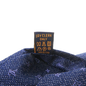 新品同様 ルイ ヴィトン モノグラム クラシック 8CM MR0230 シルク マリーヌ ネクタイ 紺 LV 0432【中古】LOUIS VUITTON メンズ