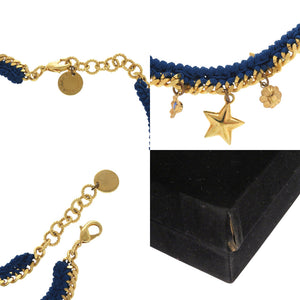 美品 ドルチェアンドガッバーナ I am The Star メタル ブルー ゴールド チョーカー 青 0440【中古】DOLCE&GABBANA