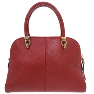 美品 トッズ SELLA セラ レザー レッド 2WAY ハンドバッグ ショルダーバッグ 赤 0444【中古】TOD’S