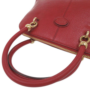 美品 トッズ SELLA セラ レザー レッド 2WAY ハンドバッグ ショルダーバッグ 赤 0444【中古】TOD’S