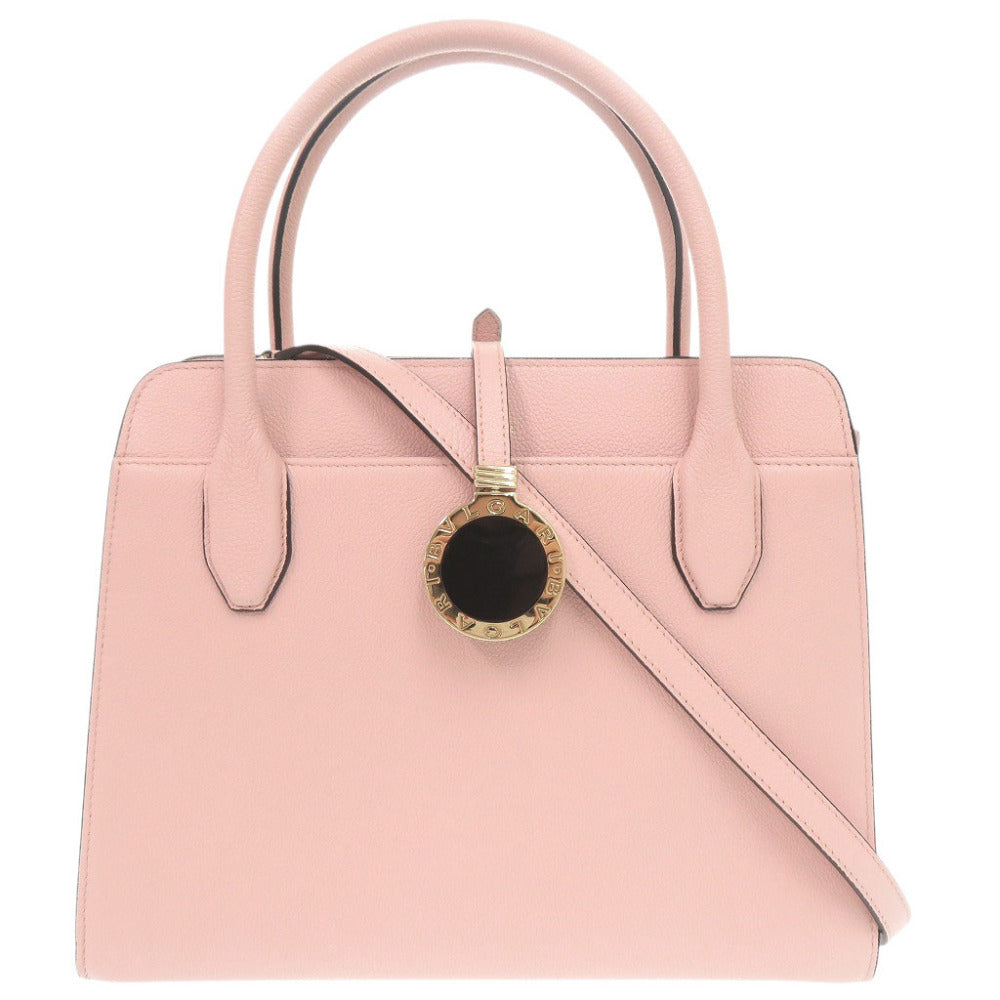 新品同様 ブルガリ アルバ レザー ピンク 2WAY ハンドバッグ ショルダーバッグ トートバッグ 0477【中古】BVLGARI