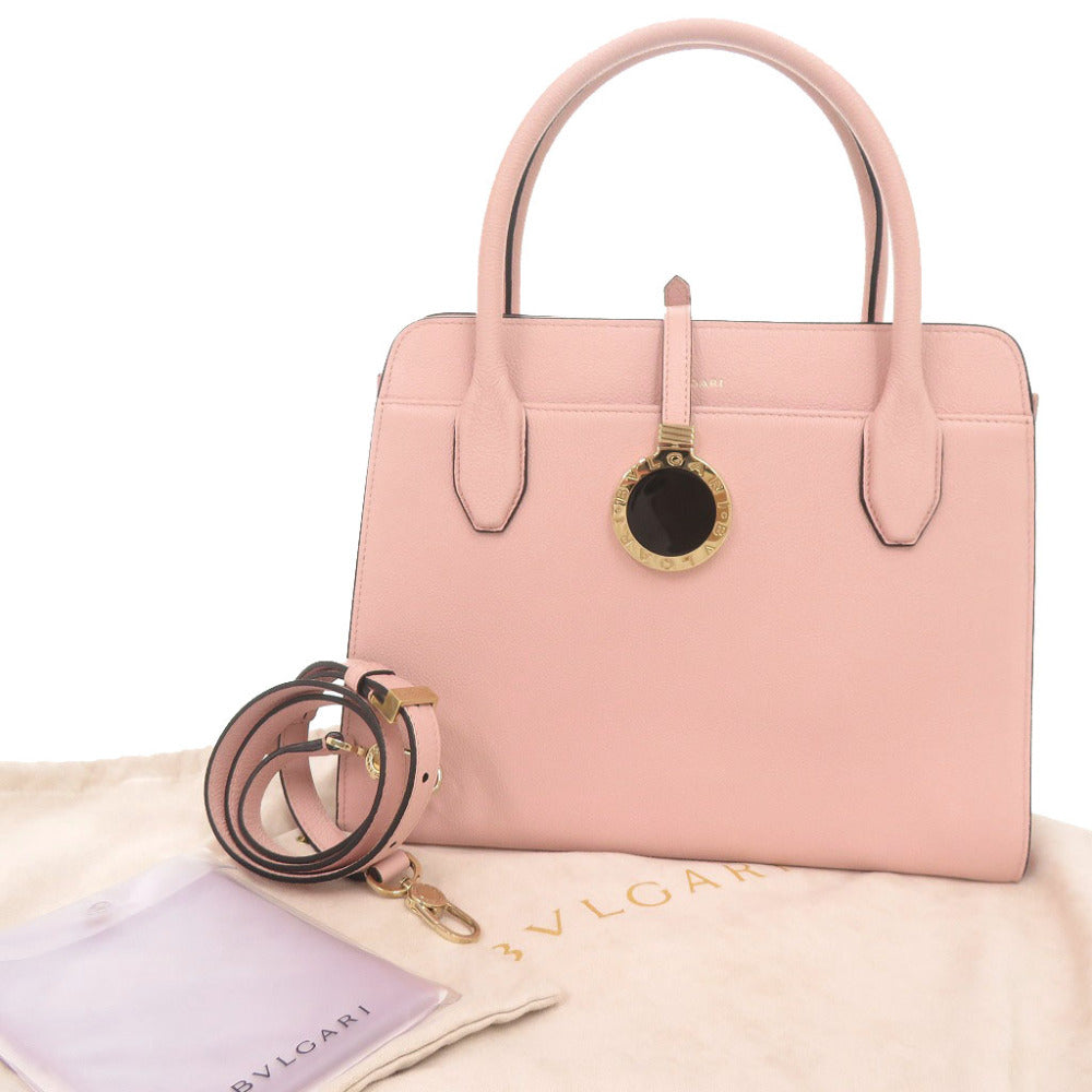 新品同様 ブルガリ アルバ レザー ピンク 2WAY ハンドバッグ ショルダーバッグ トートバッグ 0477【中古】BVLGARI