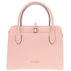 新品同様 ブルガリ アルバ レザー ピンク 2WAY ハンドバッグ ショルダーバッグ トートバッグ 0477【中古】BVLGARI
