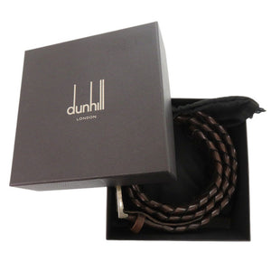 美品 ダンヒル レザー ブラウン ベルト 茶 0488【中古】Dunhill メンズ