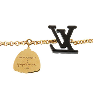 新品同様 ルイ ヴィトン × 草間彌生 ブラスレ LV アイコニック インフィニティ ドット M0969A メタル ブラック ブレスレット LV 0496【中古】LOUIS VUITTON