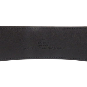新品同様 グッチ インターロッキング Gバックル GGキャンバス ブラック ベルト 黒 0499【中古】GUCCI メンズ