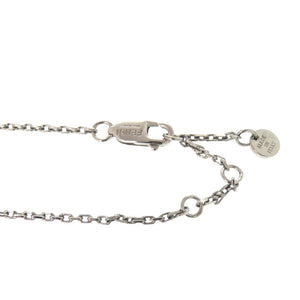 美品 フェンディ FFロゴ スクエア ネックレス メタル シルバー 0500【中古】FENDI