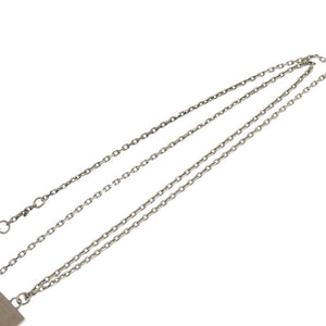 美品 フェンディ FFロゴ スクエア ネックレス メタル シルバー 0500【中古】FENDI