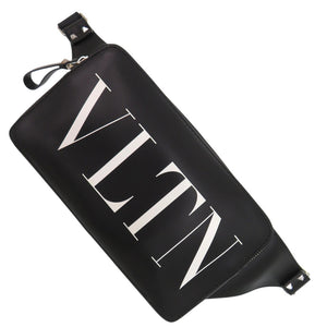 新品同様 ヴァレンティノ ガラヴァーニ VLTN WY2B071WJW レザー ブラック ボディバッグ バッグ 黒 0508 【中古】 Valentino Garavani