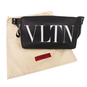 新品同様 ヴァレンティノ ガラヴァーニ VLTN WY2B071WJW レザー ブラック ボディバッグ バッグ 黒 0508 【中古】 Valentino Garavani