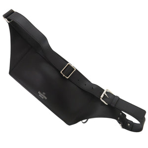 新品同様 ヴァレンティノ ガラヴァーニ VLTN WY2B071WJW レザー ブラック ボディバッグ バッグ 黒 0508 【中古】 Valentino Garavani