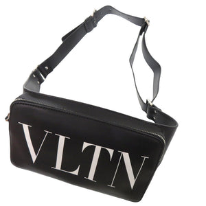 新品同様 ヴァレンティノ ガラヴァーニ VLTN WY2B071WJW レザー ブラック ボディバッグ バッグ 黒 0508 【中古】 Valentino Garavani