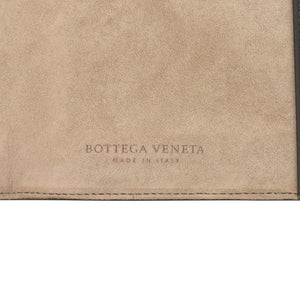 新品同様 ボッテガヴェネタ イントレチャート レザー ブラック 手帳カバー 黒 0531【中古】BOTTEGAVENETA メンズ