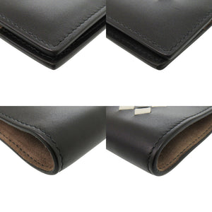 新品同様 ボッテガヴェネタ イントレチャート レザー ブラック 手帳カバー 黒 0531【中古】BOTTEGAVENETA メンズ