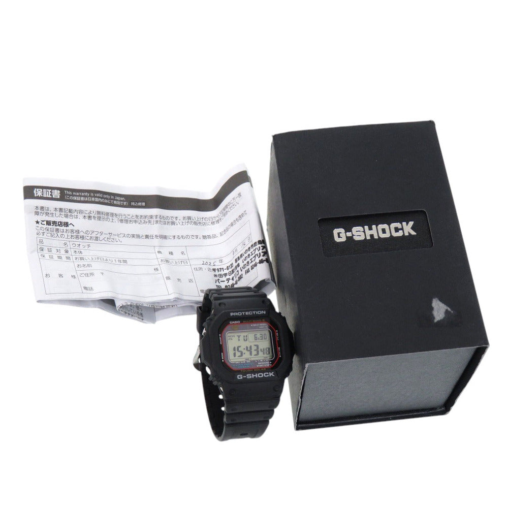 美品 カシオ G-SHOCK GW-M5610U-1JF 樹脂 ブラック タフソーラー デジタル 腕時計 黒 Gショック 0535【中古】CASIO
