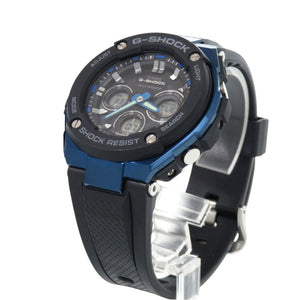 未使用 カシオ G-SHOCK GST-W300G-1A2JF SS 樹脂 ブラック ブルー タフソーラー 腕時計 黒文字盤 0536【中古】CASIO