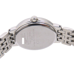 セイコー エクセリーヌ ダイヤベゼル V117-0AV0 ソーラー 腕時計 SS/ダイヤモンド ホワイト 0545【中古】SEIKO レディース